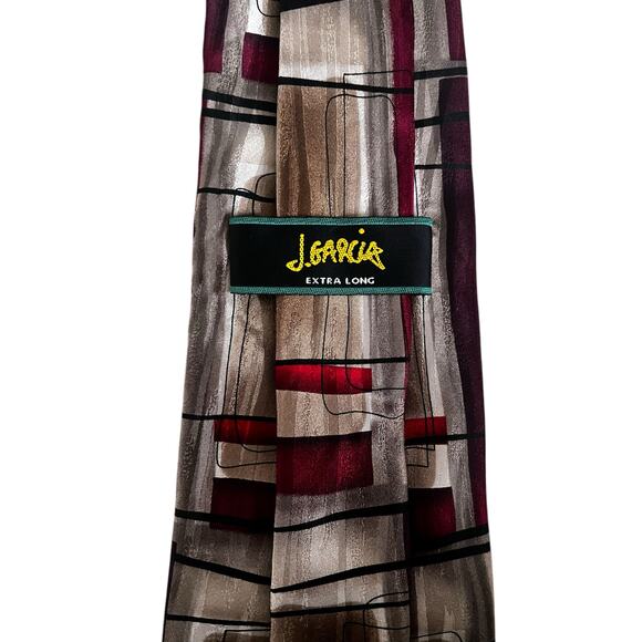 J. Garcia Men’s Tie abstract design Paris in the rain extra long collection 31. - Picture 4 of 5